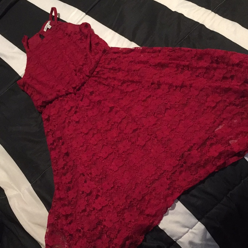 Charlotte Russe red lace dress